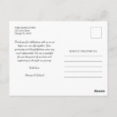 Foto van Grateful Elegant Weddenschap Bedankt Briefkaart (Achterkant)