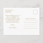 Foto van Grateful Elegant Weddenschap Bedankt Briefkaart (Achterkant)