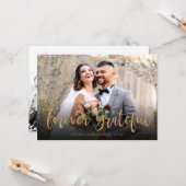 Foto van Grateful Elegant Weddenschap Bedankt Kaart (Voorkant / Achterkant in situ)