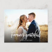 Foto van Grateful Stylish Weddenschap Foto Briefkaart (Voorkant)