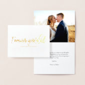 Foto van Grateful Stylish Weddenschap Foto Folie Kaarten (Display)