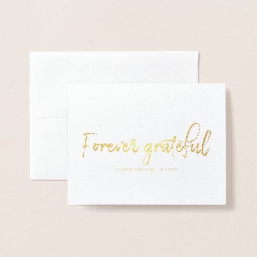 Foto van Grateful Stylish Weddenschap Foto Folie Kaarten (Voorkant met envelop)
