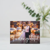 Foto van Grateful Weddenschap Foto Briefkaart (Staand voorkant)