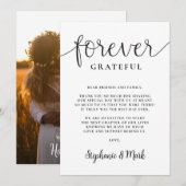 Foto van Grateful Weddenschap Foto Flat Hartelijk  Bedankkaart (Voorkant / Achterkant)