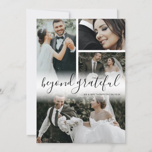 Foto van Grateful Weddenschap Hartelijk dank Bedankkaart (Voorkant)