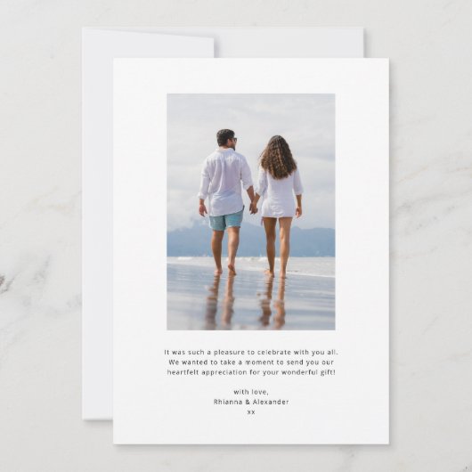 Foto van Grateful Weddenschap Hartelijk dank Bedankkaart (Achterkant)