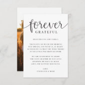 Foto van Grateful Weddenschap Hartelijk dank Bedankkaart (Voorkant / Achterkant)