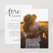 Foto van Grateful Weddenschap Hartelijk dank Bedankkaart (Voorkant / Achterkant)