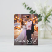 Foto van Grateful Wedding Foto Briefkaart (Staand voorkant)