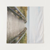 FOTO VAN GRAY WOODEN BRIDGE WANDKLEED (Voorkant (horizontaal))