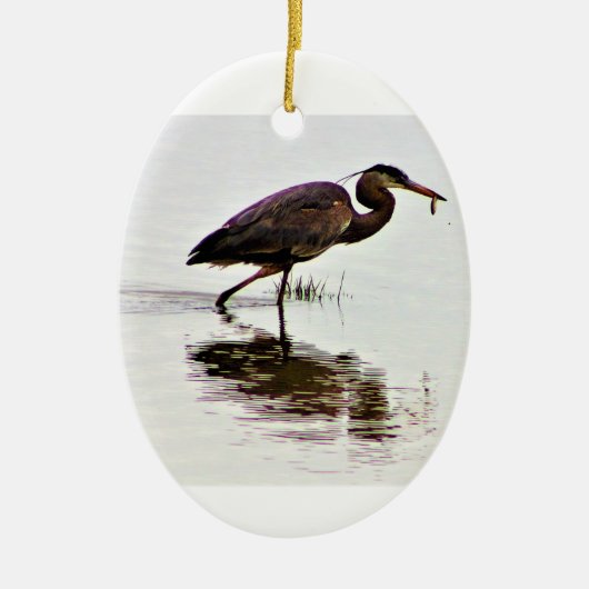 Foto van Great Blue Heron Keramisch Ornament (Voorkant)