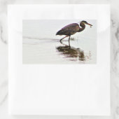 Foto van Great Blue Heron Rechthoekige Sticker (Tas)