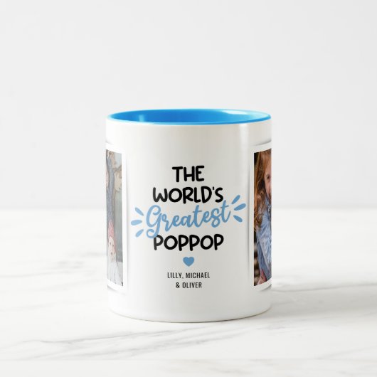 Foto van Greatest Poppop Vaderdag 2 Tweekleurige Koffiemok (Center)