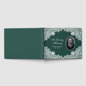 Foto van Green  Floral Lace Memorial Gastenboek (Volledig)