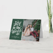 Foto van Green Joy to World Kerstcarol Feestdagen Kaart (Voorkant)
