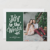 Foto van Green Joy to World Kerstcarol Feestdagenkaart (Voorkant)