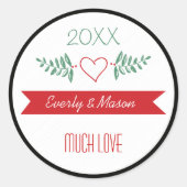 Foto van Green Kerstfeestay Ronde Sticker (Voorkant)