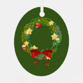 Foto van Green Lijst Family Metalen Ornament (Achterkant)