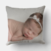 Foto van Green Pink Baby Girl - Gegevens over gebo Kussen (Achterkant)