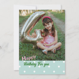 Foto van Green Polka Birthday Cards Aankondiging