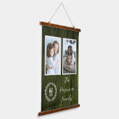 Foto van Green Rustic Family Hangend Wandkleed (Gebogen)