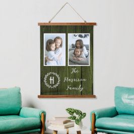 Foto van Green Rustic Family Hangend Wandkleed
