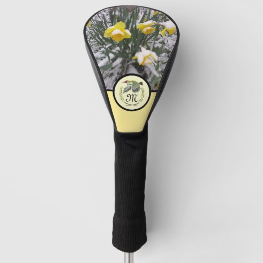 Foto van Green Woodpecker Flying Monogram Golfheadcover (Voorkant)