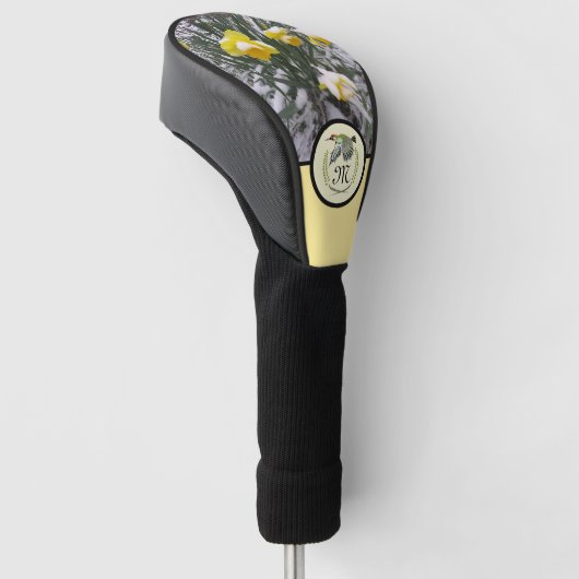 Foto van Green Woodpecker Flying Monogram Golfheadcover (Schuin)