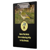 Foto van Green Woodpecker Flying Monogram Klembord (Links)