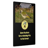 Foto van Green Woodpecker Flying Monogram Klembord (Rechts)