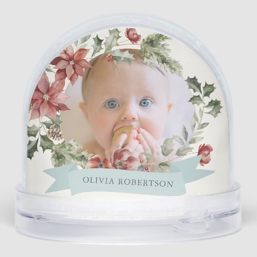 Foto van Greenery & Pine Cone Wreath Sneeuwbol (Achterkant)