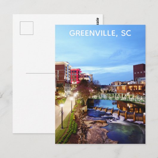 Foto van Greenville South Carolina Travel Briefkaart (Voorkant / Achterkant)