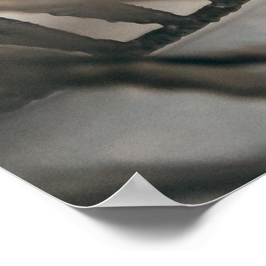 Foto van grijs net poster (Hoek)