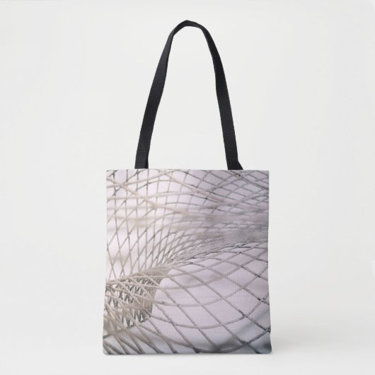 Foto van grijs net tote bag (Voorkant)