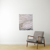 Foto van grijs net wandkleed (In situ)