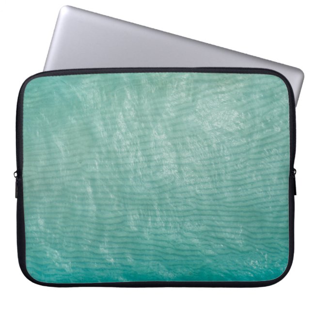 Foto van groene doek sluiten laptop sleeve (Voorkant)