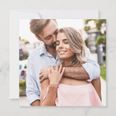 Foto van groene en oranje wilde bloemen save the date (Achterkant)