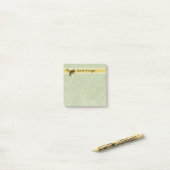 Foto van groene kikker post-it® notes (Op bureau)