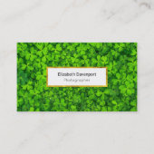 Foto van  groene kleppen visitekaartje (Voorkant)