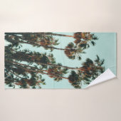 Foto van groene palmbomen badhanddoek (Badhanddoek)