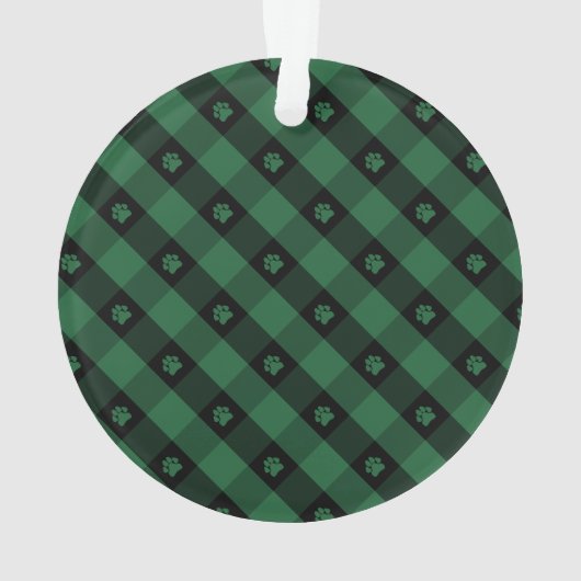 Foto van groene speldeverf ornament (achterkant)