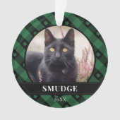 Foto van groene speldeverf ornament (voorkant)