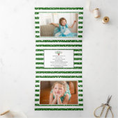 Foto van groene vreugde en bessen kerstvakantie drieluik wenskaart (Binnen)