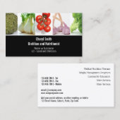 Foto van groentegewassen gezond voedsel visitekaartje (Voorkant / Achterkant)