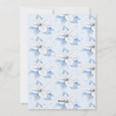 Foto van grootouders Kerstmis Blauw Bloemmotief Feestdagenkaart (Achterkant)