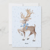 Foto van grootouders met Kerstmis Blauwe Hert Feestdagenkaart (Achterkant)