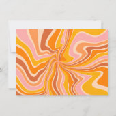 Foto van Groovy Pink & Oranje Arch Birthday Party Kaart (Achterkant)