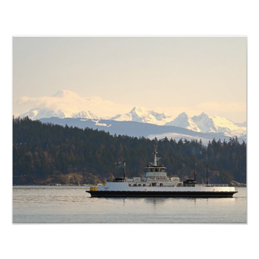 Foto van Guemes Island Ferry Foto Afdruk (Voorkant)