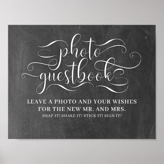 Foto van Guestbook Chalkboard Weddenschap Poster (Voorkant)