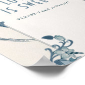 Foto van Guestbook Sign Dusty Blue William Morris Poster (Hoek)